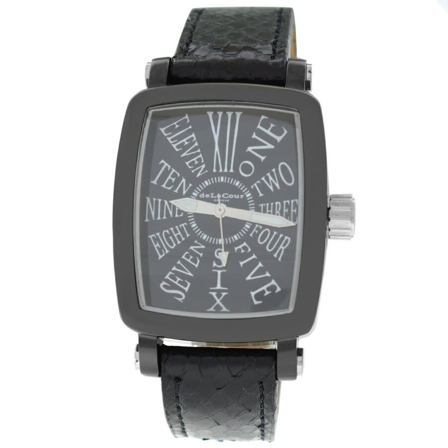 Delacour Preowned deLaCour Via Larga Automatic Black Dial Ladies Watch