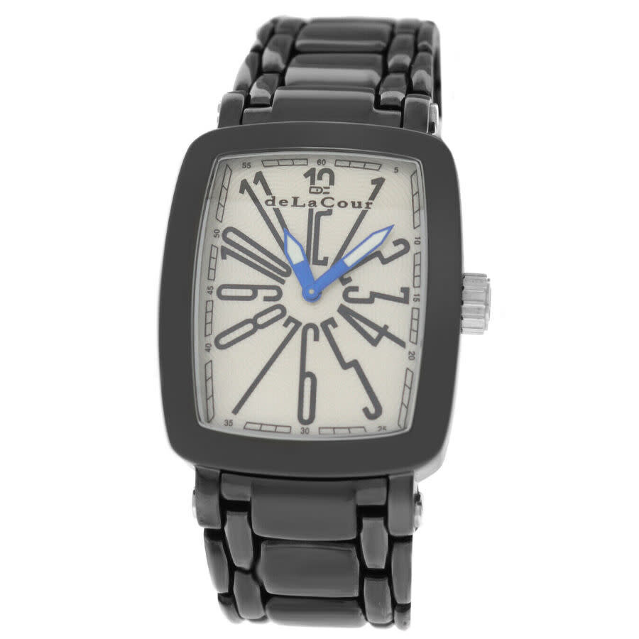 Delacour Preowned deLaCour Via Larga Quartz Silver Dial Men's Watch