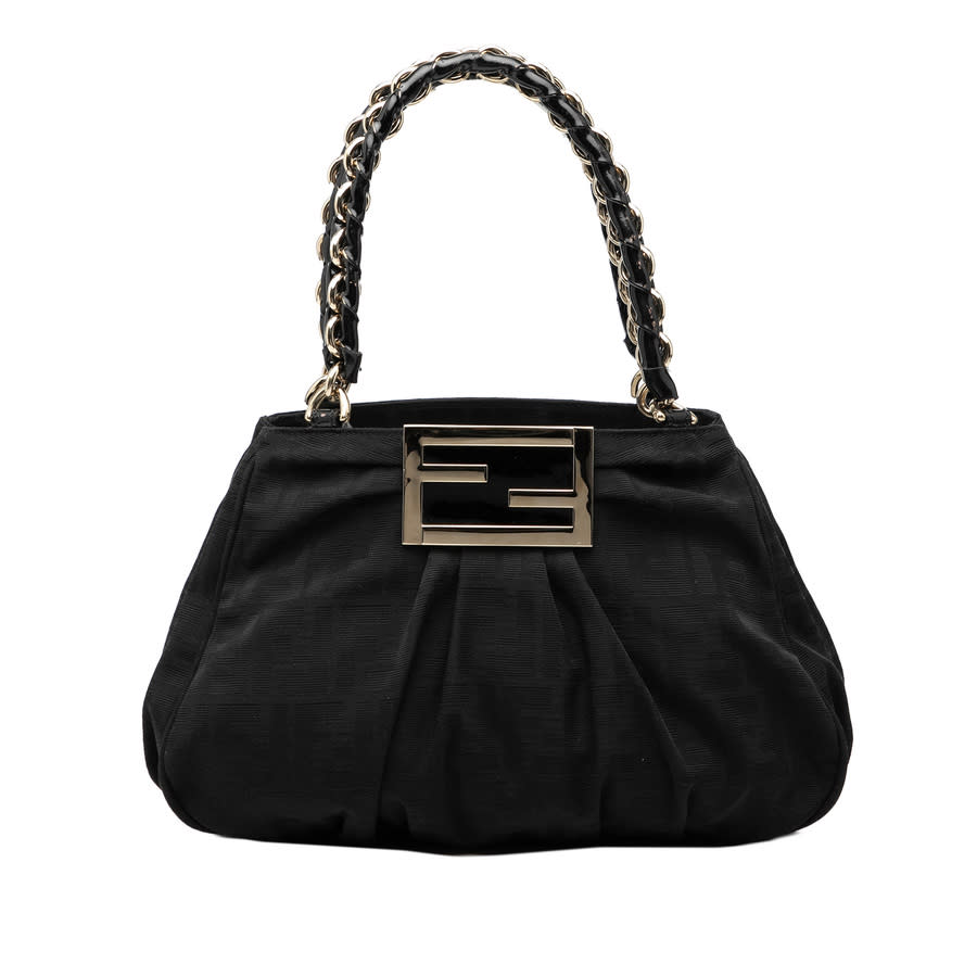 Fendi Pre-owned Fendi Small Zucca Canvas Mia Chain Tote Ladies 2111 ...