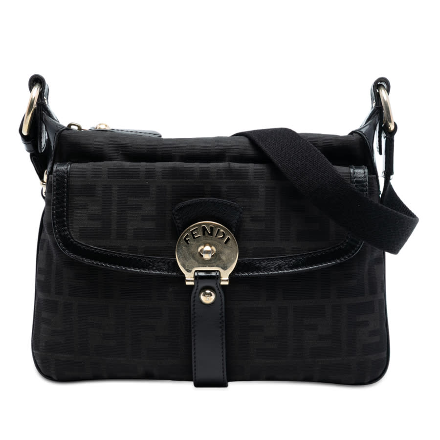Fendi Pre-owned Fendi Zucca Canvas Chef Zip Crossbody Unisex 2516