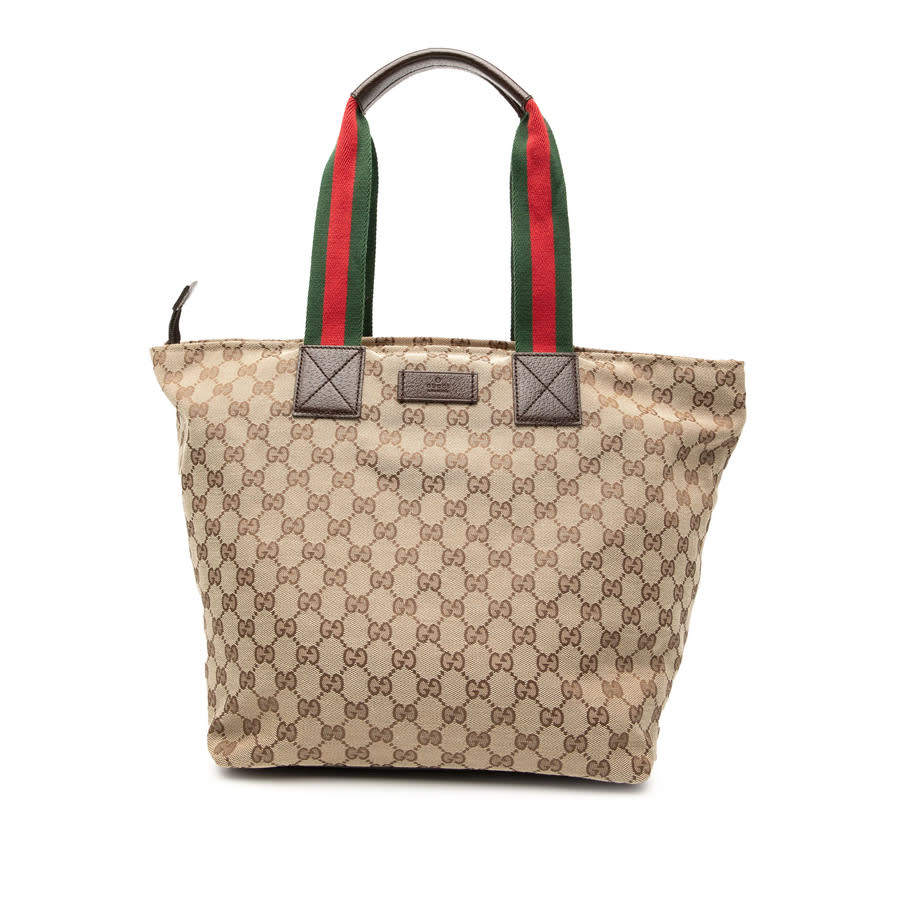 Gucci Pre-owned Gucci GG Canvas Web Tote 131231 204991 - Pre-Owned
