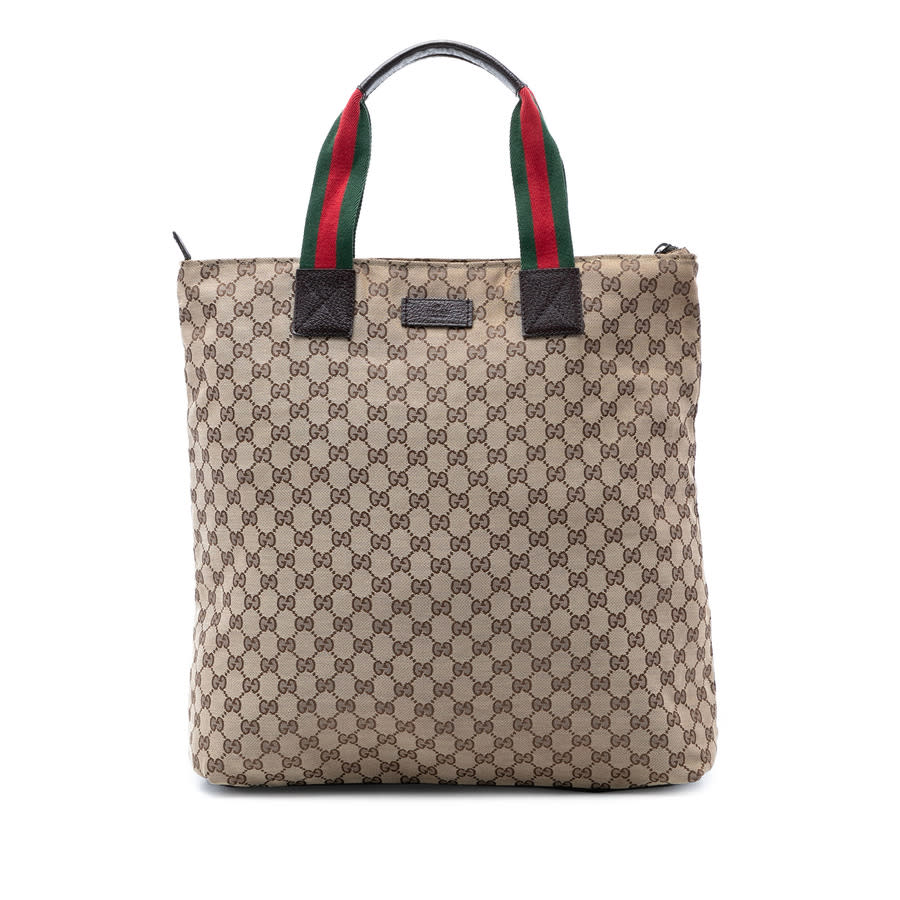 Gucci Pre-owned Gucci GG Canvas Web Vertical Tote Unisex