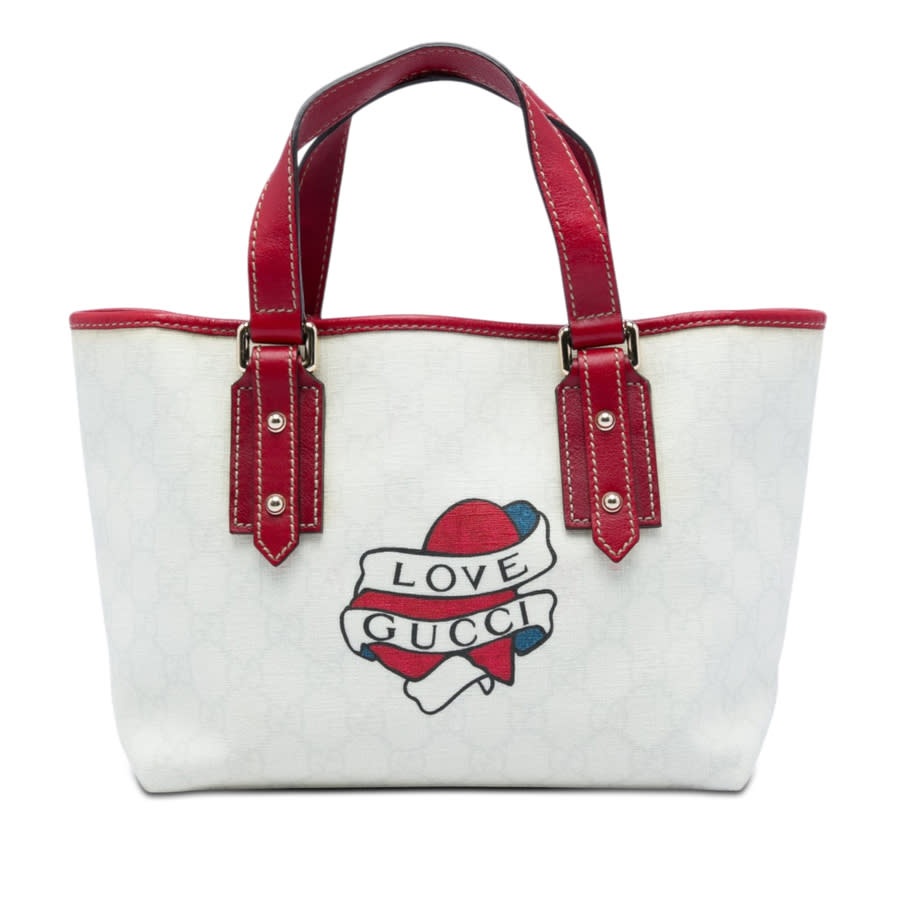 Gucci Pre-owned Gucci GG Supreme Heart Tattoo Handbag Ladies