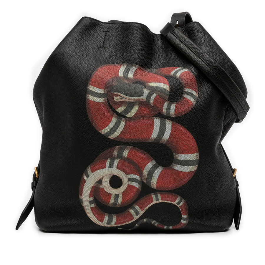 Gucci Pre-owned Gucci Grained Leather Kingsnake Print  display picture 3
