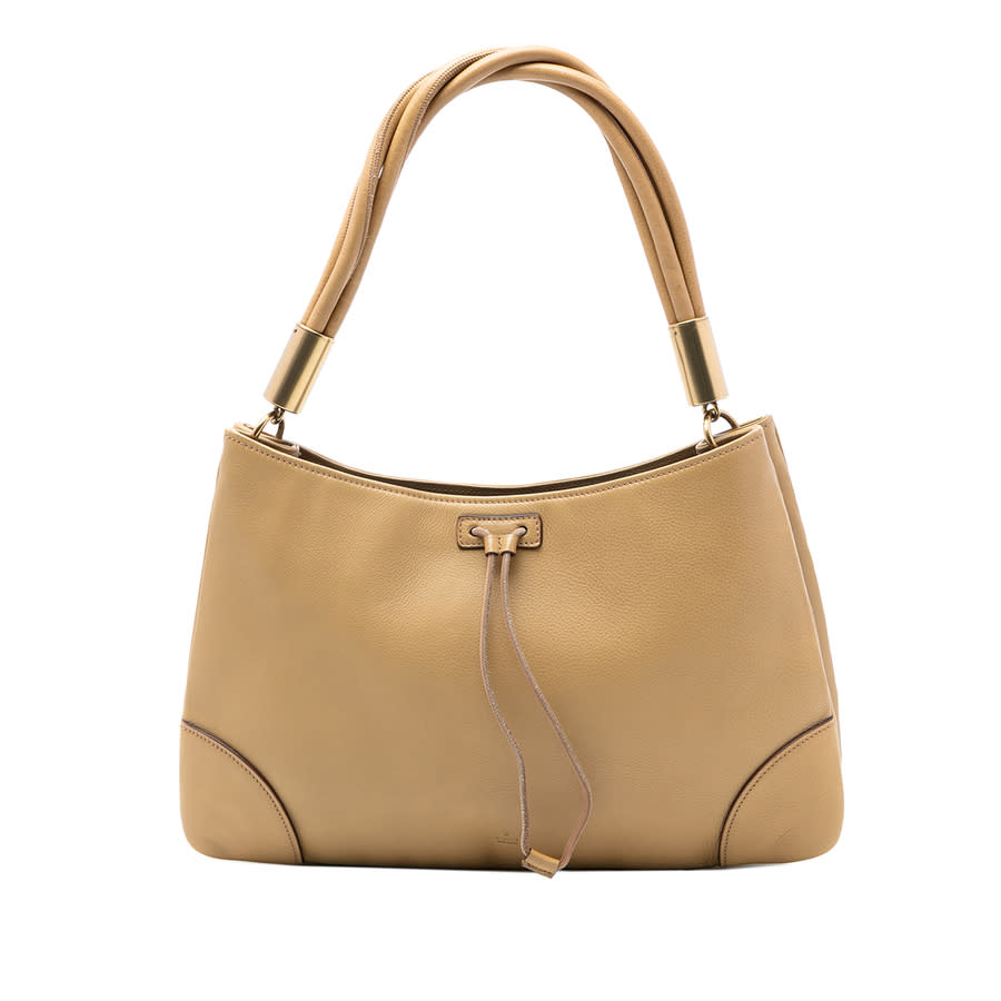 Gucci Pre-owned Gucci Leather Drawstring Shoulder Bag Ladies