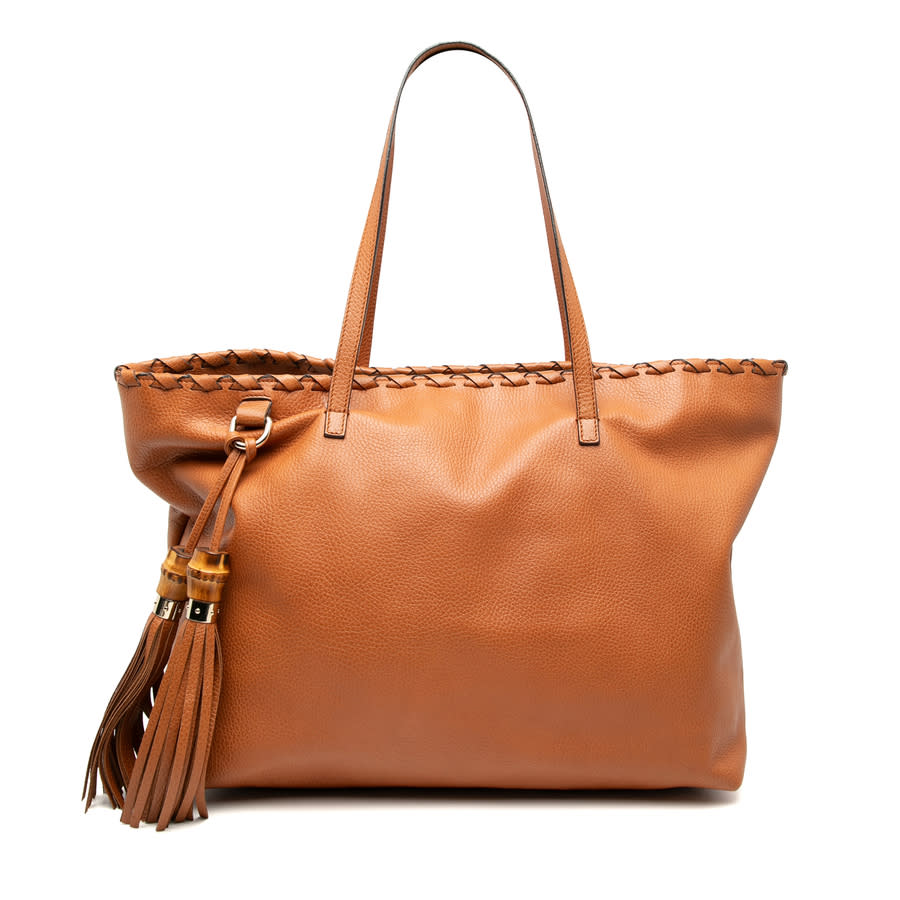 GUCCI GGキャンバス×レザー トートバッグ 354666 493492 Gucci Pre-owned Gucci Leather Peggy Braided Tote Ladies 354666