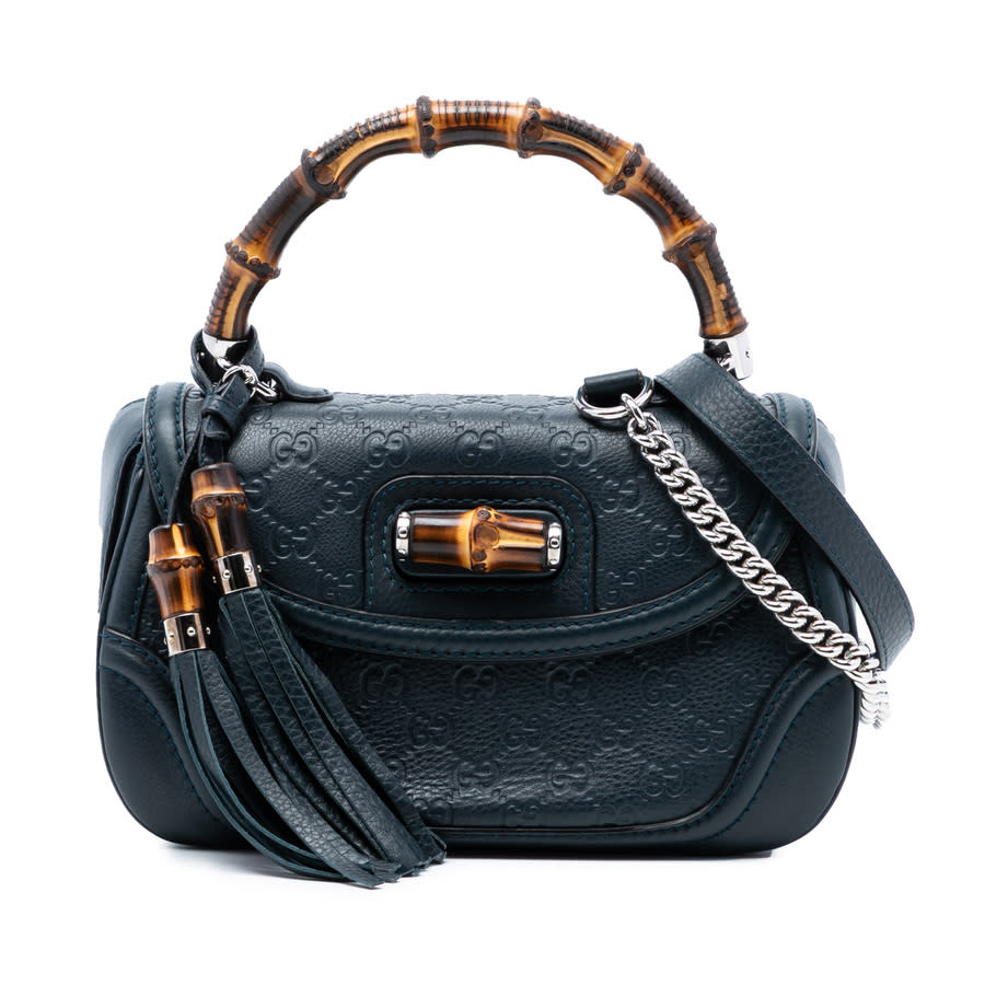 Gucci Pre-owned Gucci Medium ssima New Bamboo Top Handle Bag
