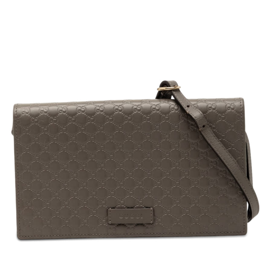 Gucci Pre-owned Gucci Microguccissima Wallet on Strap Ladies