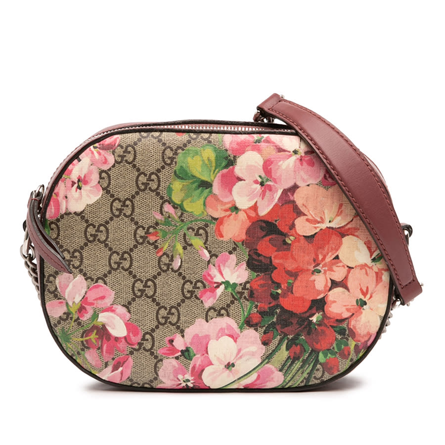 Gucci Pre-owned Gucci Mini GG Supreme Blooms Chain Crossbody