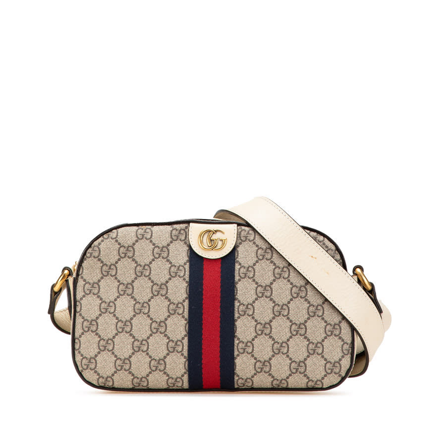 GUCCI バッグ Gucci Pre-owned Gucci Small GG Supreme Textured Calfskin Web