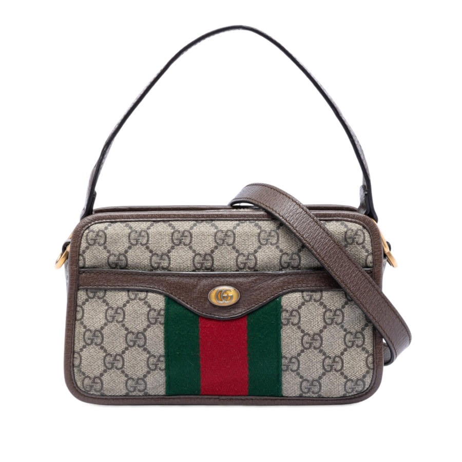 Gucci Pre-owned Gucci Small GG Supreme Web Ophidia Top Handle Bag