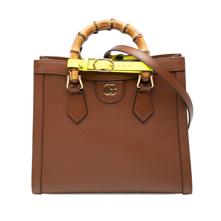 Gucci Pre-owned Gucci Small Leather Bamboo Diana Satchel 660195