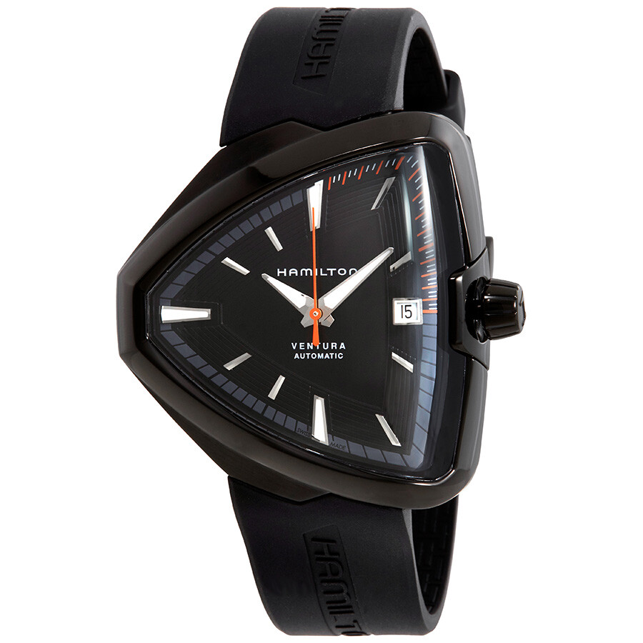 Pre-owned Hamilton Ventura Elvis80 Auto Automatic Black Dial Men's Watch H24585331
