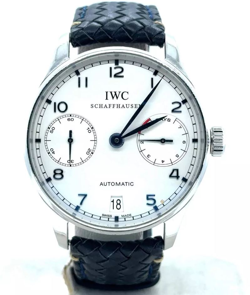 IWC Pre-owned IWC Portugieser Silver Dial Men's Watch IW500705 ...