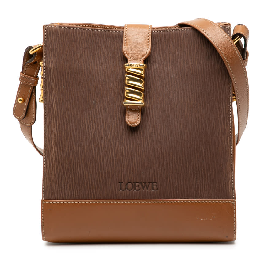 Loewe Pre-owned Loewe Leather Velasquez Twist Shoulder Bag Ladies