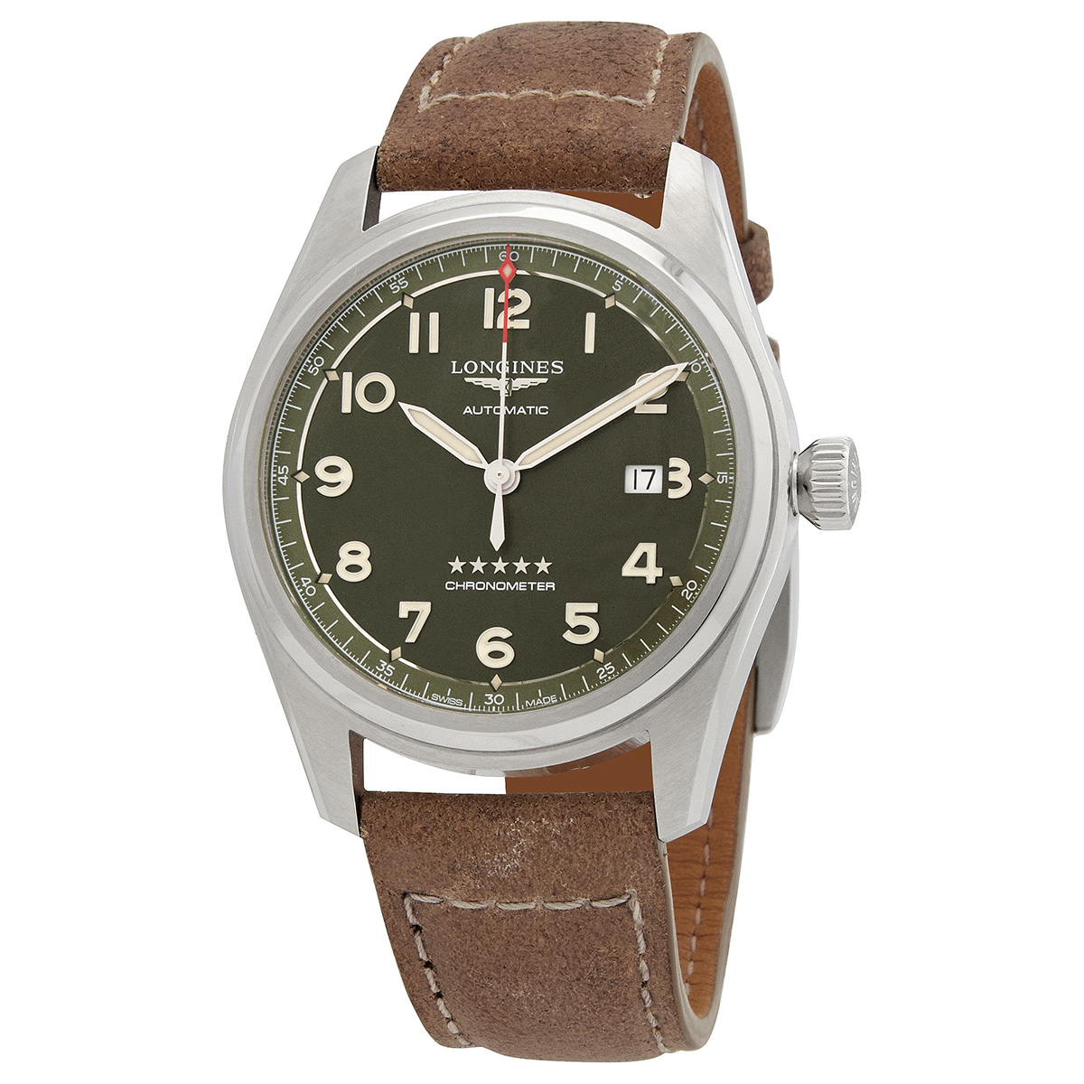 Longines Pre-owned Longines Spirit Automatic Green Dial Men's Watch  L3.811.4.03.2 - Pre-Owned Watches - Jomashop