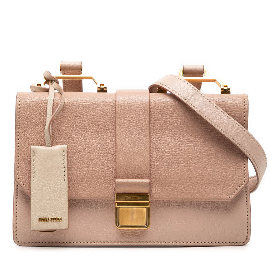 Miu Miu Pre-owned Miu Miu Bicolor Goatskin Madras Crossbody Ladies