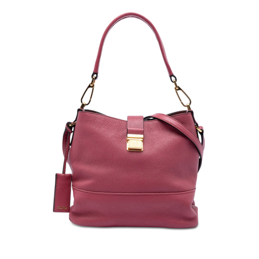 Miu Miu Pre-owned Miu Miu Goatskin Madras Convertible Hobo Ladies