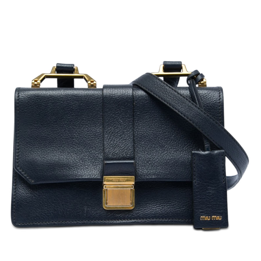 Miu Miu Pre-owned Miu Miu Goatskin Madras Crossbody Ladies