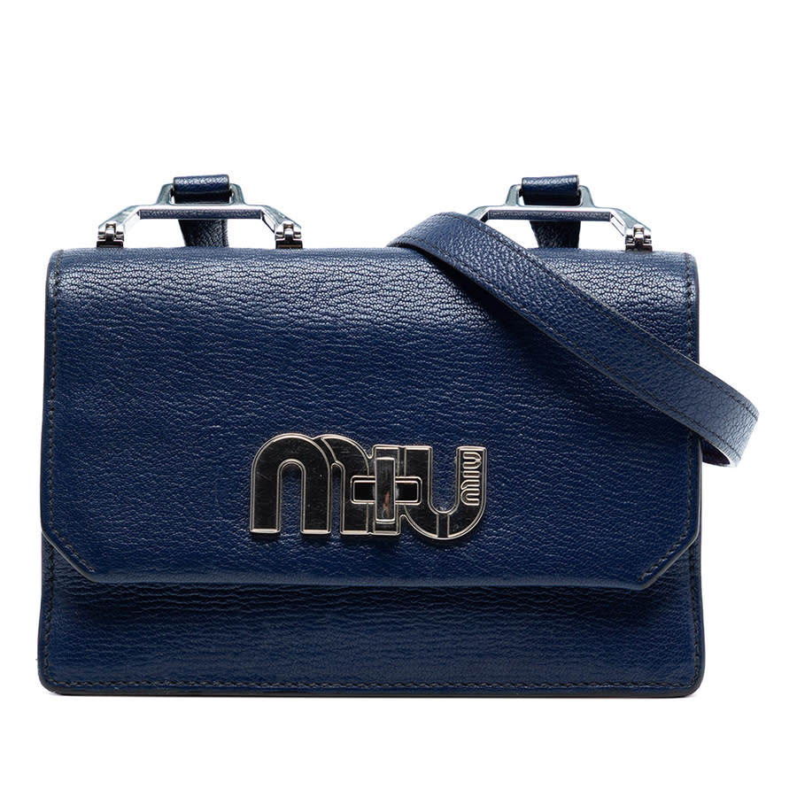 miu様へ♥11/24 Miu Miu Pre-owned Miu Miu Goatskin Madras Miu Logo Crossbody