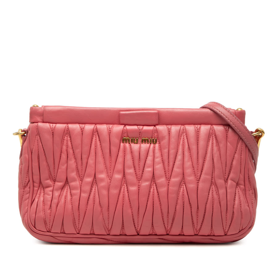Miu Miu Pre-owned Miu Miu Matelasse Nappa Frame Shoulder Bag
