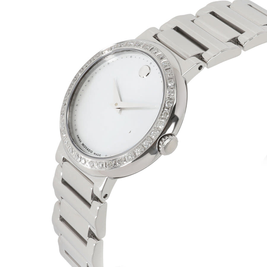 Movado Preowned Movado Concerto Quartz Diamond White Dial Ladies Watch