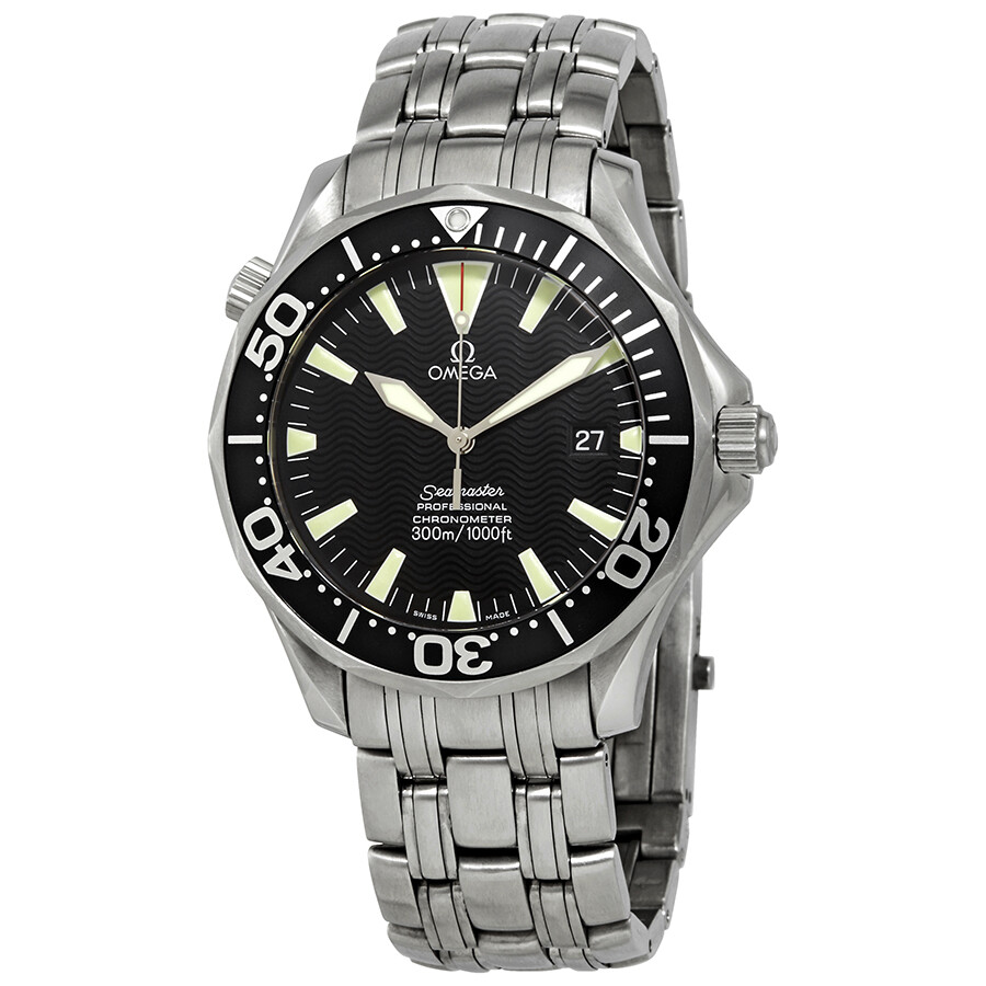 Omega Preowned Omega Seamaster Automatic Chronometer Black Dial Men's