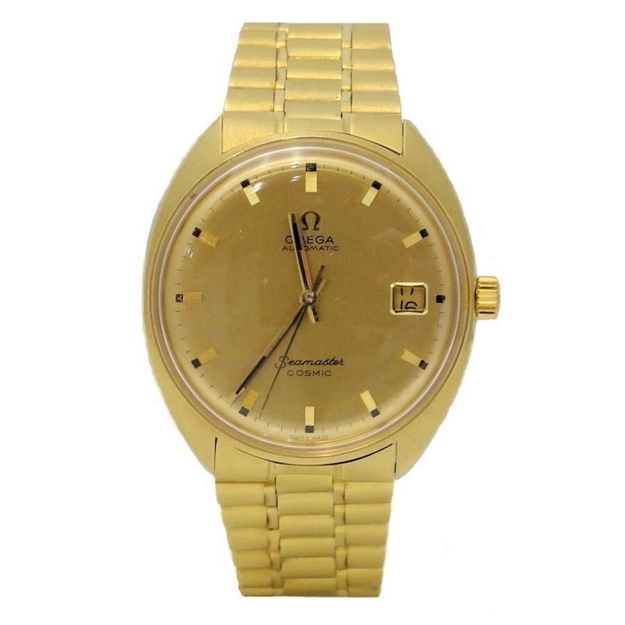 Omega Preowned Omega Seamaster Gold Tone Dial Men's Watch 166026 Pre