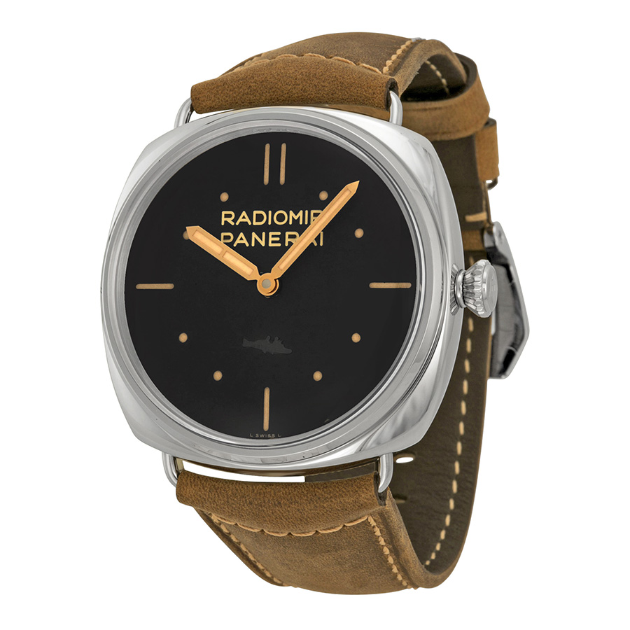 Pre-owned Panerai Radiomir SLC 3 Days Mechanical Black Dial Men's Watch PAM00425
