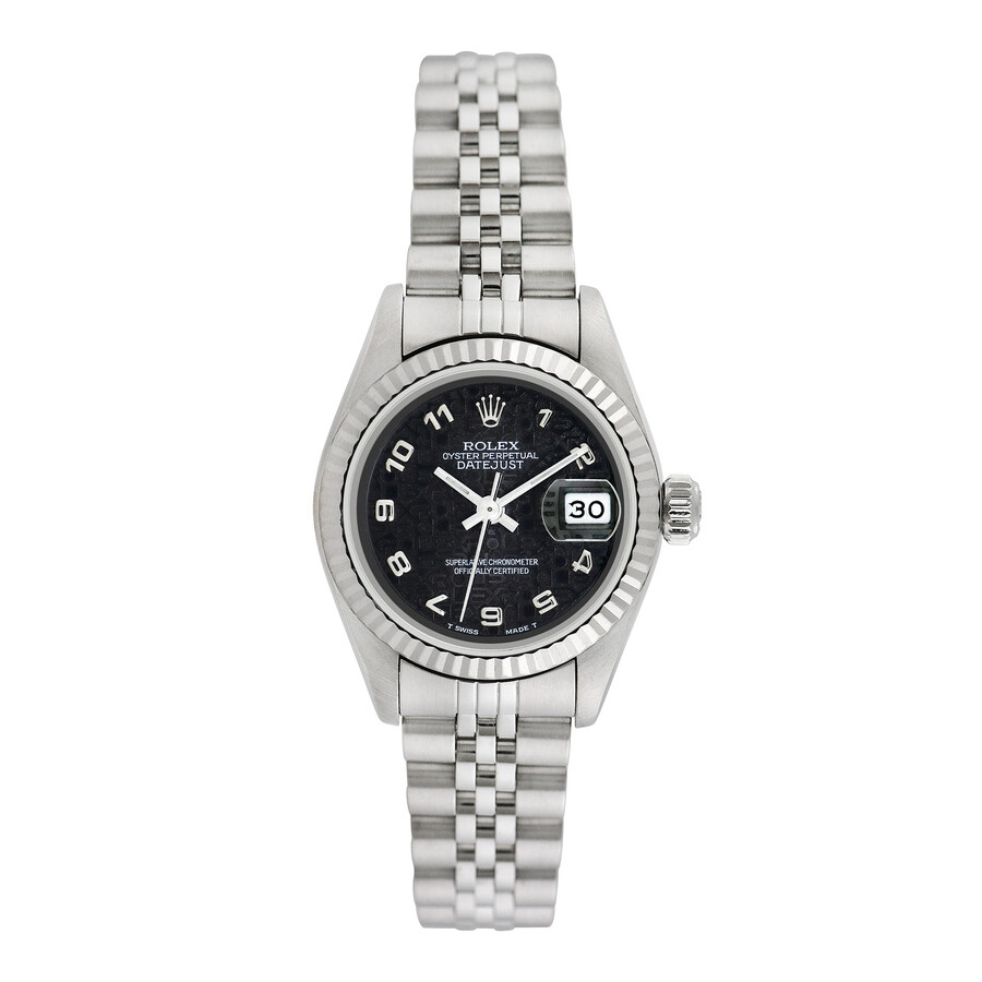 Rolex Preowned Rolex Datejust Automatic Chronometer Black Dial Ladies