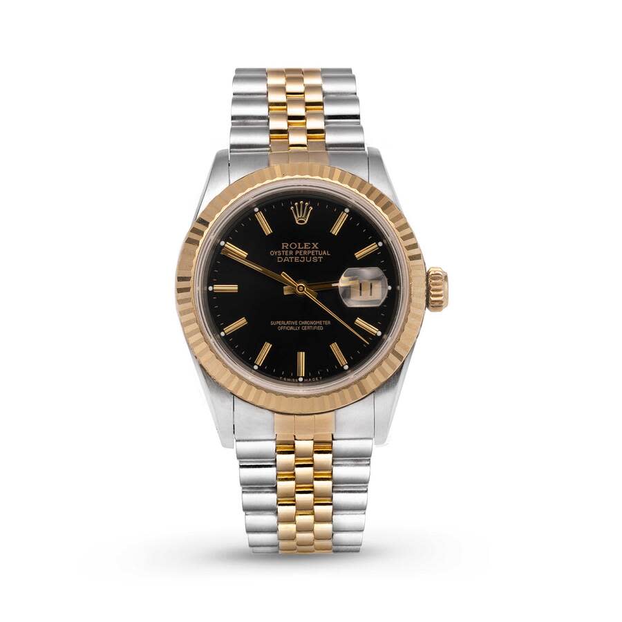 Rolex Pre-owned Rolex Datejust Automatic Chronometer Black Dial