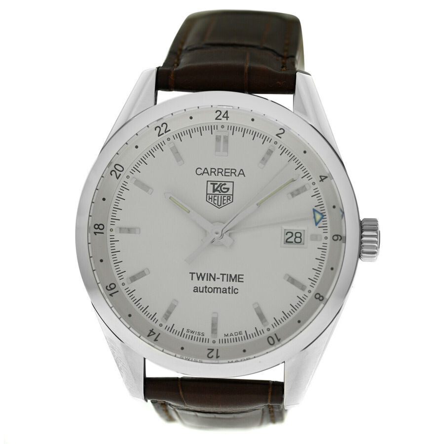 Tag Heuer Pre-owned Tag Heuer Carrera Twin-time Automatic White