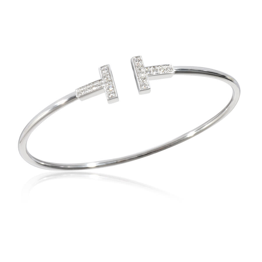 Tiffany & Co. PreOwned Tiffany & Co. Tiffany T Diamond Bracelet in 18k