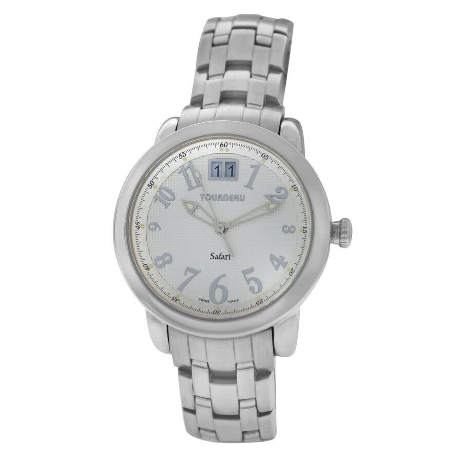 Tourneau Pre-owned Tourneau Safari Quartz Silver Dial Men's Watch