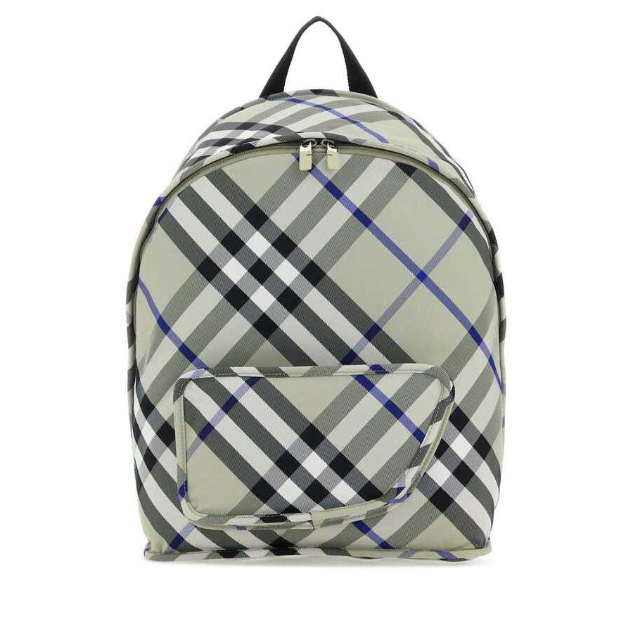 Burberry Printed Nylon Shield Backpack Lichen Zaini