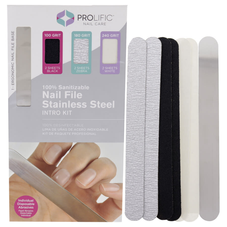 Prolific Pro Sanitizable Nail File Stainless Steel Kit Nails