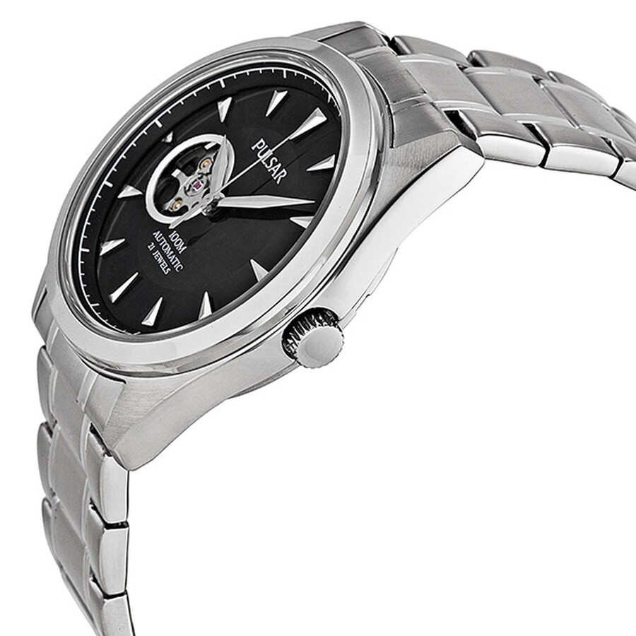 Pulsar Automatic Black Dial Stainless Steel Men's Watch PS2007 Pulsar