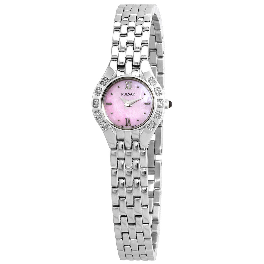 Pulsar Diamond Pink Dial Ladies Watch PEG665 037738128348 Watches