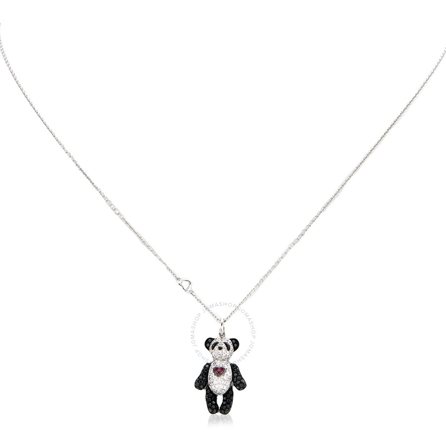 Qeelin Je T'aime Bo Bo 18k White Gold Diamond Necklace