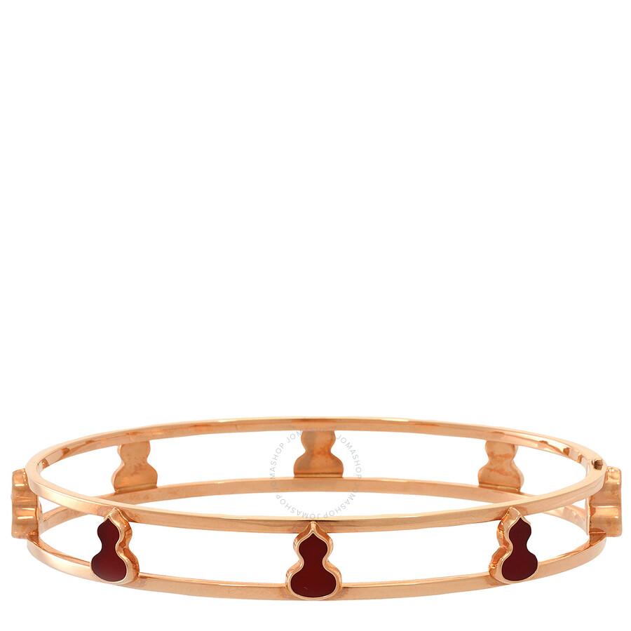 Qeelin Wulu 18k Rose Gold Agate Bangle