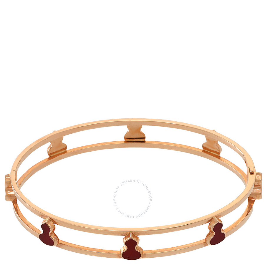 Qeelin Wulu 18k Rose Gold Agate Bangle