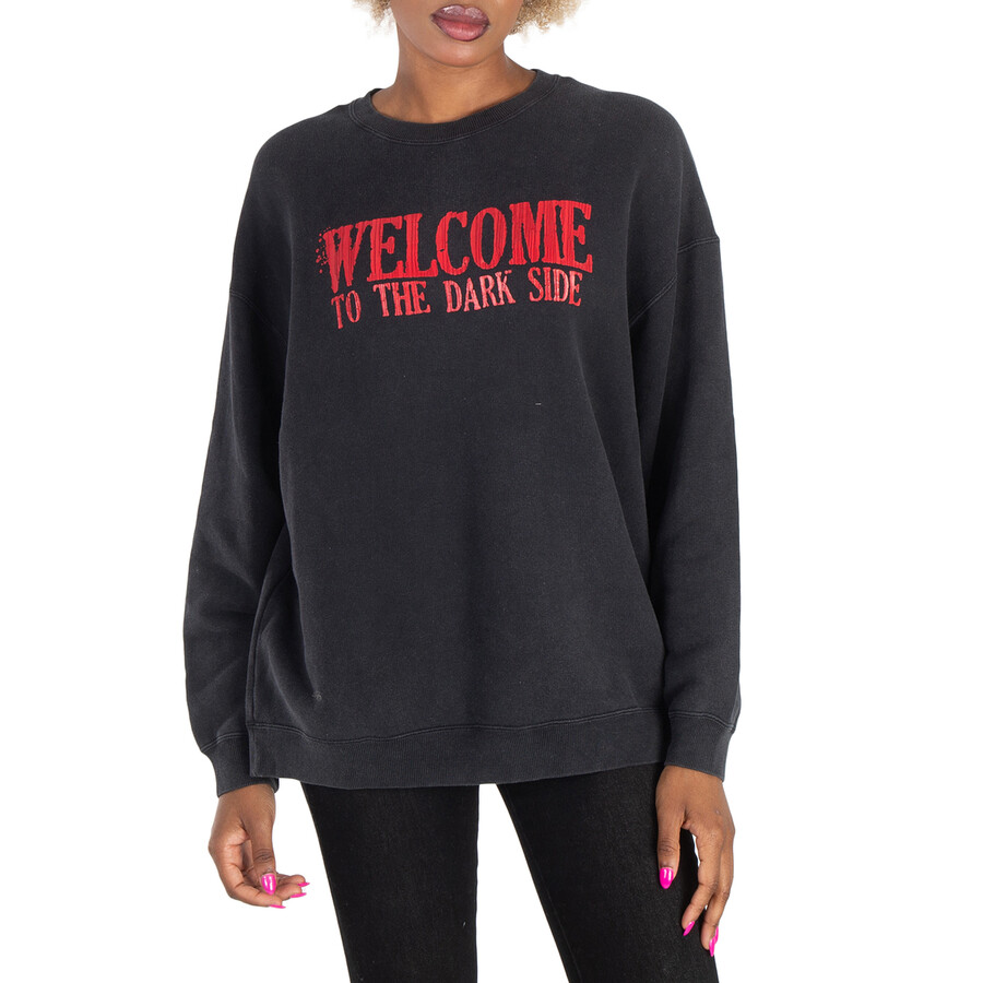 Ladies Acid Black Oversized Dark Side Sweater