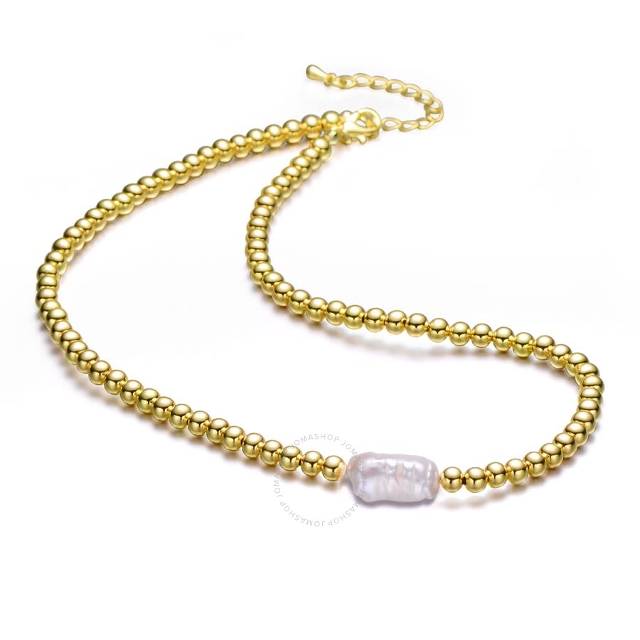 Rachel Glauber Megan Walford Baroque White Pearl Modern Bead Ball Link