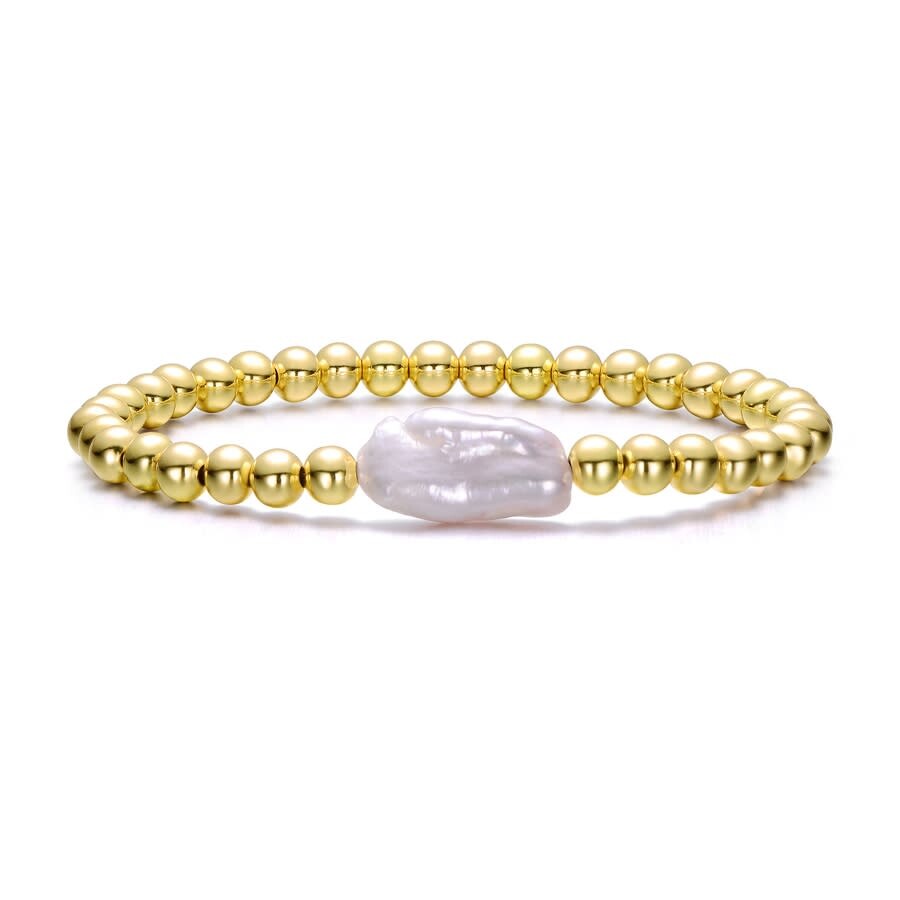 Rachel Glauber 14k Plated Bracelet In Gold-tone