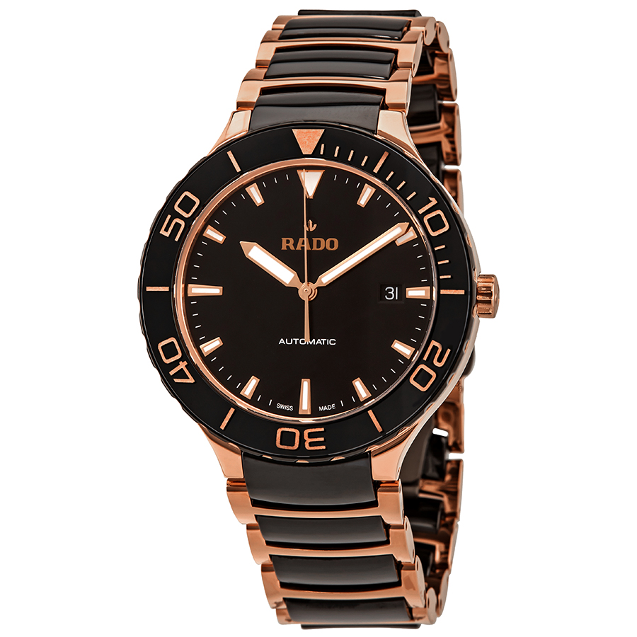 Rado Centrix Black Dial Automatic Men's Two Tone Watch R30001152