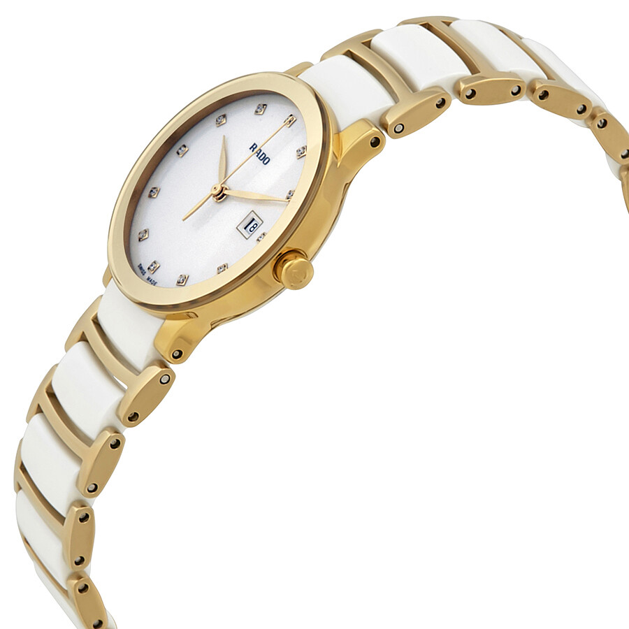 Rado Centrix Jubile White Diamond Dial Ladies Watch R30528752 Centrix Rado Watches
