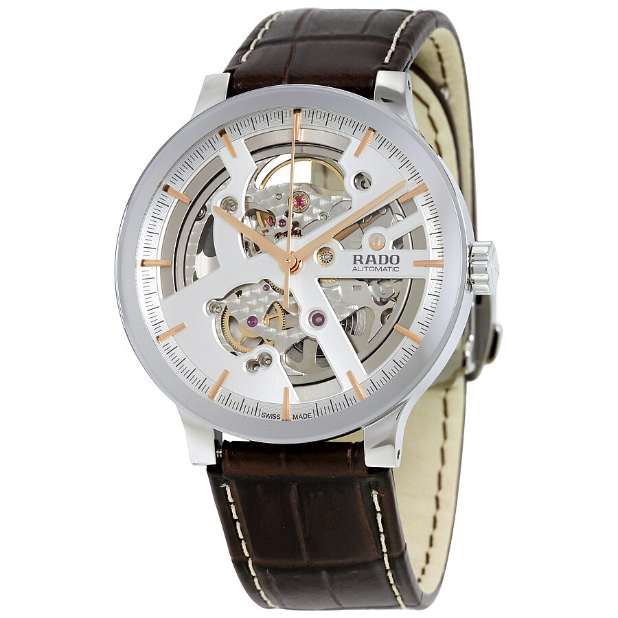 Rado Centrix Automatic Silver Skeleton Dial Men's Watch R30179105 ...