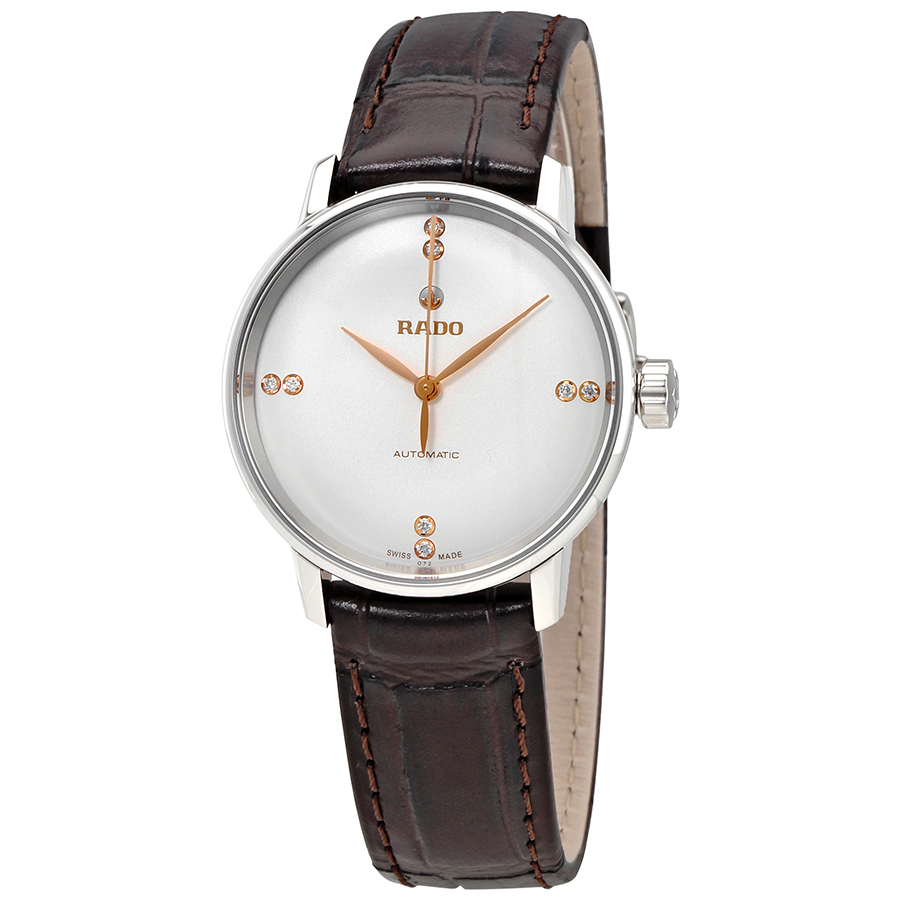 Rado Coupole Classic Automatic Silver Dial Ladies Leather Watch R22862725