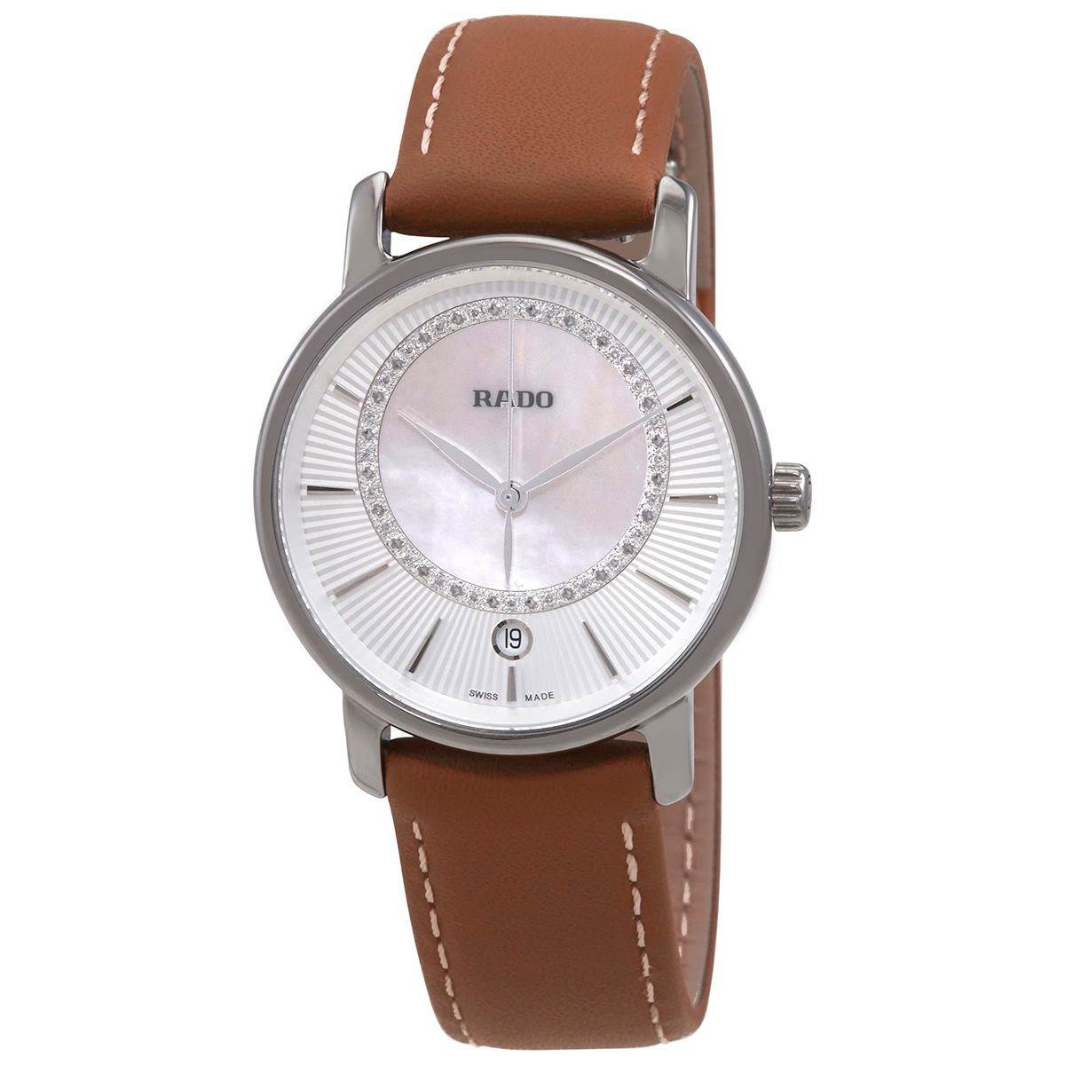 Rado DiaMaster Diamonds White Mother of Pearl Dial Ladies Watch R14064945