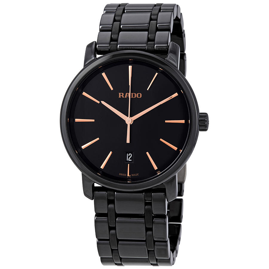 Rado Diamaster XL Black Dial Black Ceramic Men's Watch R14066152